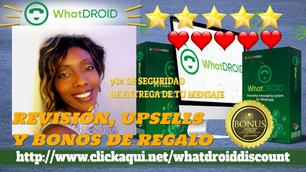 WHATDROID. Review y Bonos.  ✨✨⭐️⭐️⭐️⭐️ SOFTWARE PARA WHATSAPP