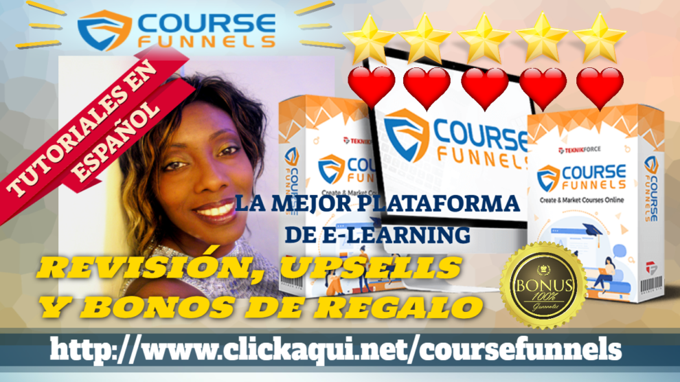 COURSEFUNNELS.⏰ PLATAFORMA DE FORMACIÓN. Review y Bonos. ✨✨⭐️⭐️⭐️⭐️⭐️